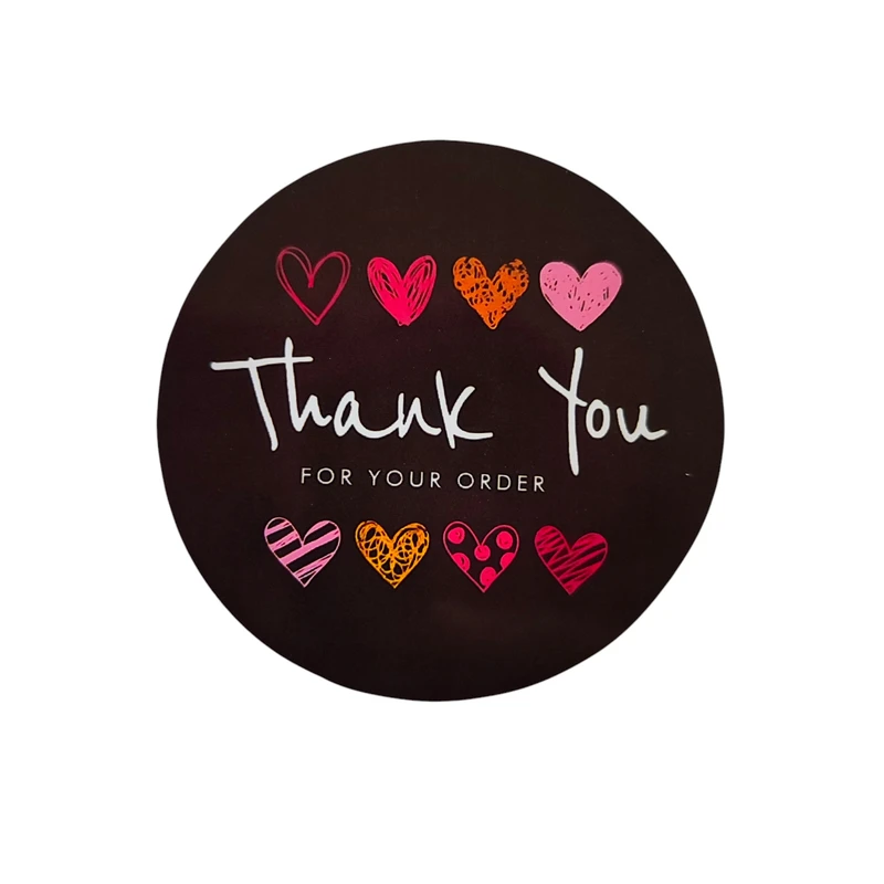 برچسب مدل تشکر از مشتری طرح قلب بسته 20 عددی
