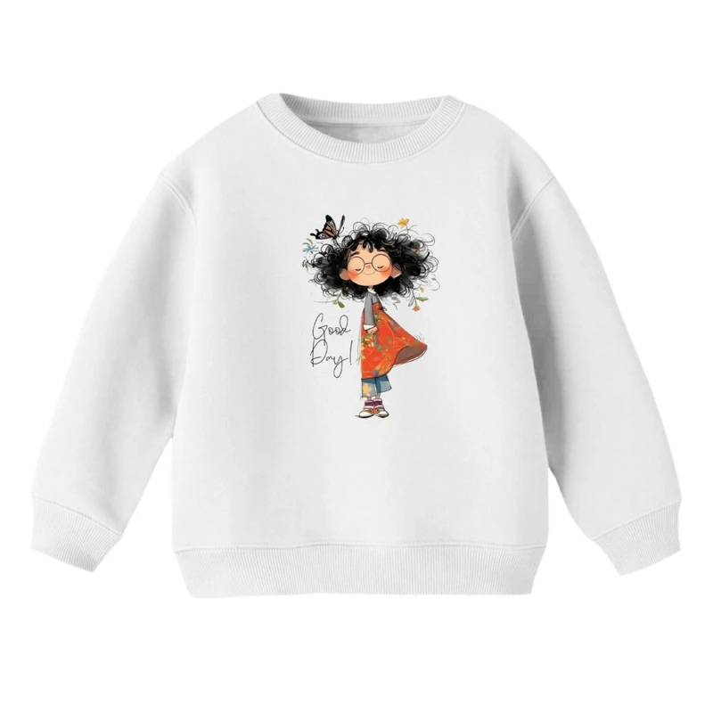 سویشرت بچگانه مدل دخترک و پروانه 