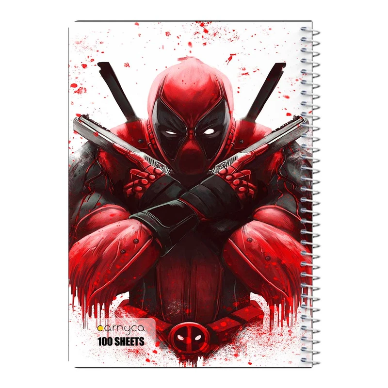 دفتر مشق 100 برگ سیمی کارنیکا طرح ددپول Deadpool کد 78251