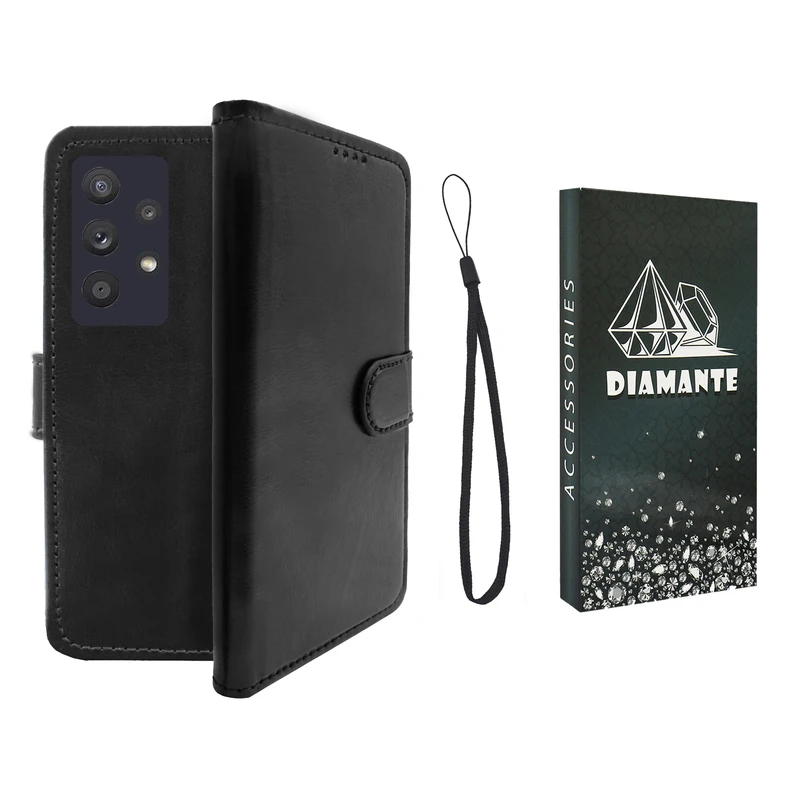 کیف کلاسوری دیامانته مدل Bk مناسب برای گوشی موبایل سامسونگ Galaxy A53 به همراه بند آویز