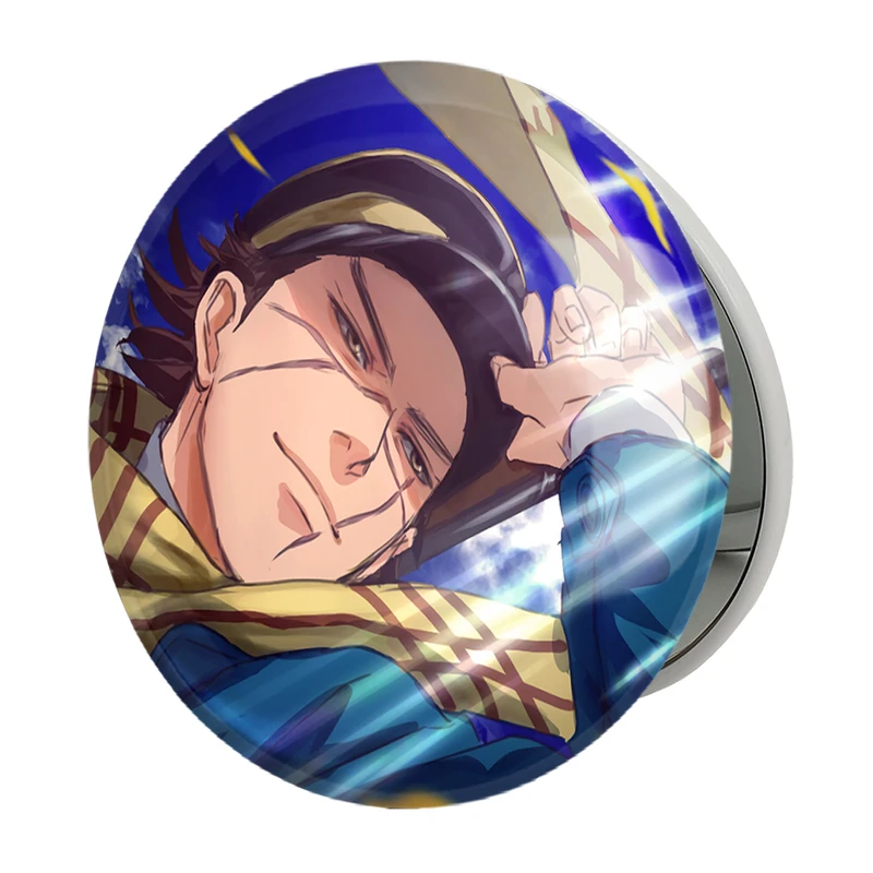 آینه جیبی خندالو طرح سایچی انیمه کامویی طلایی Golden Kamuy مدل تاشو کد 23734 