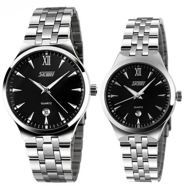 ست ساعت مچی عقربه ای زنانه و مردانه اسکمی مدل sh