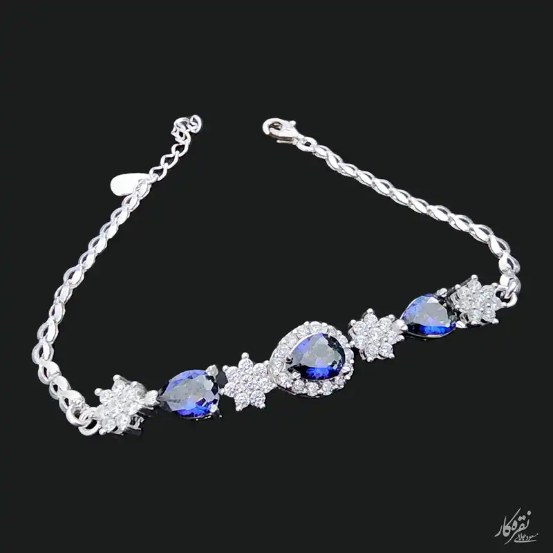 دستبند نقره زنانه مسعود جلالی نقره کار مدل 30663