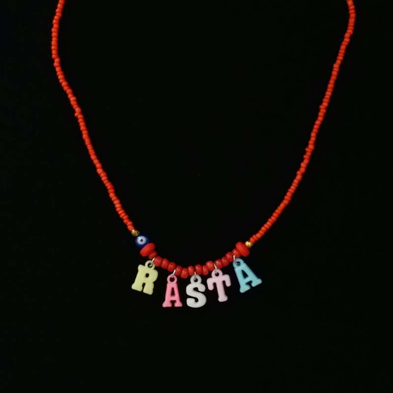 گردنبند دخترانه مدل تابستانی اسم رستا G224