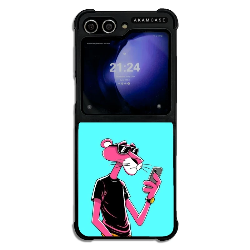 کاور آکام مدل AMC-WSGZFLIP5-PINK PANTHER1 مناسب برای گوشی موبایل سامسونگ Galaxy Z Flip 5