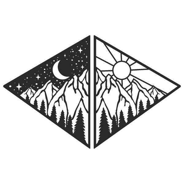 دیوارکوب طرح شب و روز کد 300 مجموعه 2 عددی