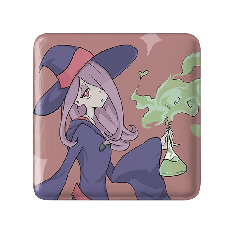 مگنت خندالو طرح سوسی انیمه جادوگران کوچک Little Witch Academia  مدل مربعی کد 22851