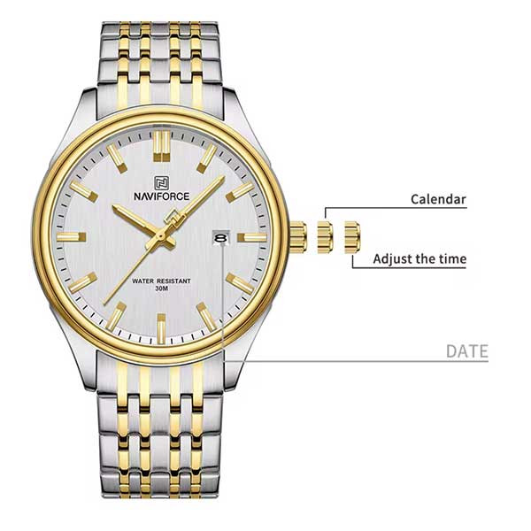 ساعت مچی عقربه ای زنانه نیوی فورس مدل NF8039L SGW