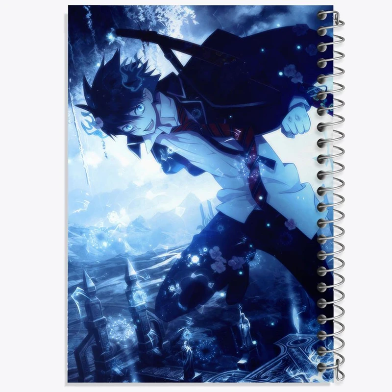 دفتر مشق 50 برگ خندالو مدل رین انیمه جنگیر آبی کد 16375