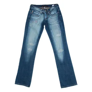 شلوار جین زنانه مدل فیت منجق دوزی شده