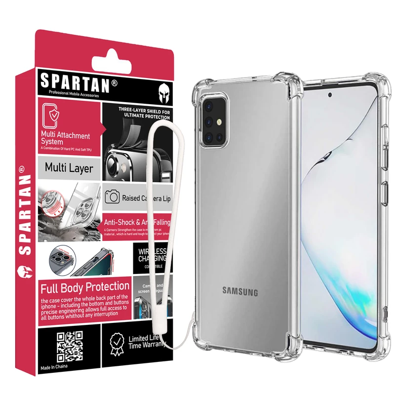کاور اسپارتان مدل Airbag Strap مناسب برای گوشی موبایل سامسونگ Galaxy Note 10 Lite به همراه آویز