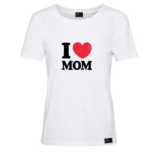 تی شرت آستین کوتاه زنانه مدل LOVE MOM کد B0147 رنگ سفید