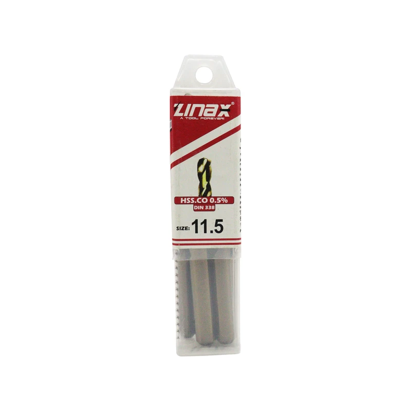 مته آهن زیناکس کد YP-HSS-DIN338-11.5MM سایز 11.5میلی متر مجموعه 5 عددی 