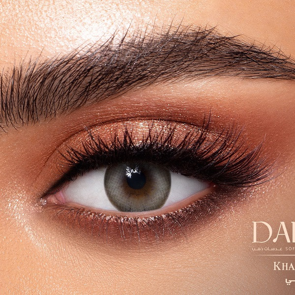 لنز چشم دهب مدل p8 رنگ کاکی سبز یشمی‌