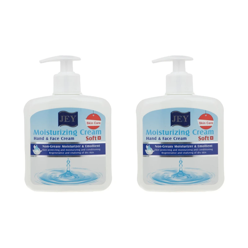 کرم آبرسان صورت و دست جی مدل Abresan-450 مناسب برای پوست خشک حجم 450 میلی‌لیتر مجموعه 2 عددی 