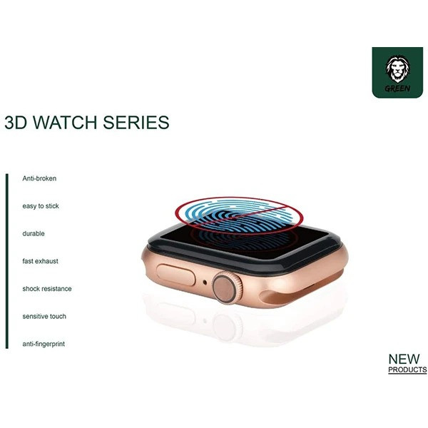 محافظ صفحه نمایش گرین لاین مدل 3D Screen Protector مناسب برای اپل واچ سری 10 سایز 46 میلی متری