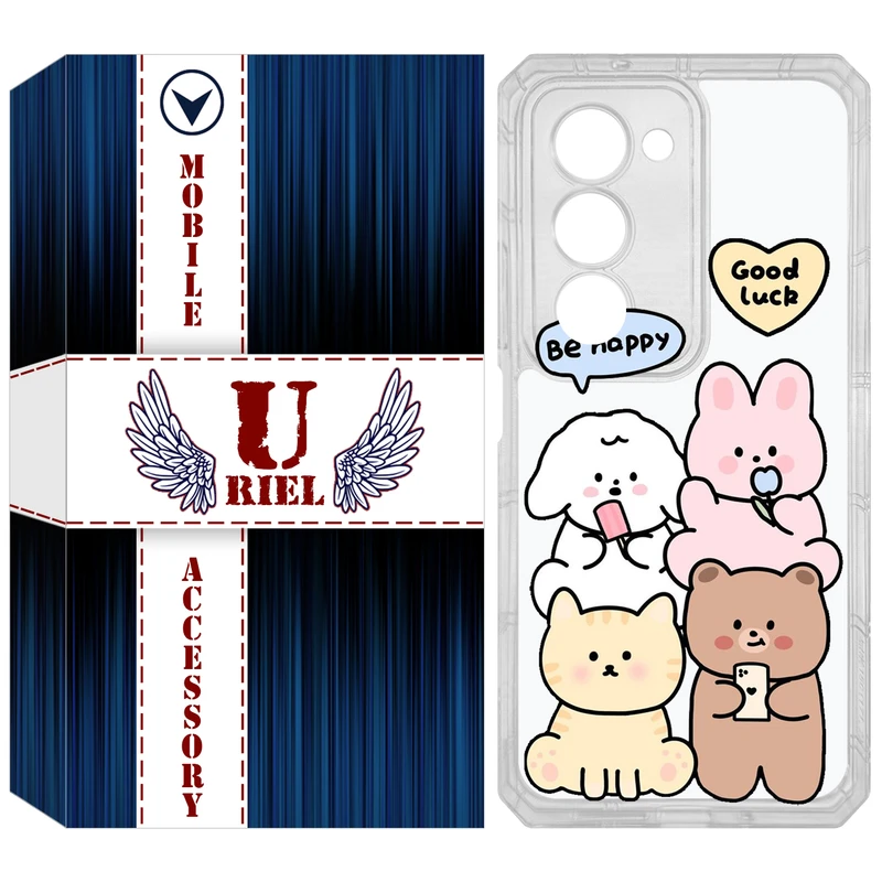 کاور یوریل مدل Clear کد 14 طرح خوشحال مناسب برای گوشی موبایل شیائومی Redmi 15 4G