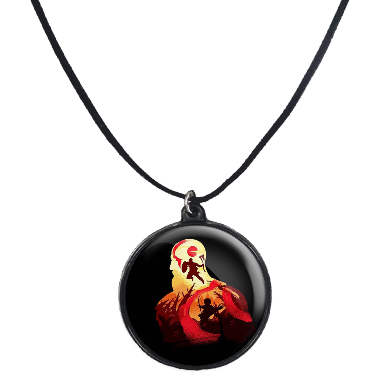 گردنبند پرمانه طرح خدای جنگ کد pmb.1704 مدل دو طرفه