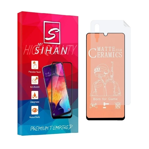 محافظ صفحه نمایش مات مای سیحان مدل 2CMN مناسب برای گوشی موبایل سامسونگ Galaxy A50 به همراه محافظ پشت گوشی