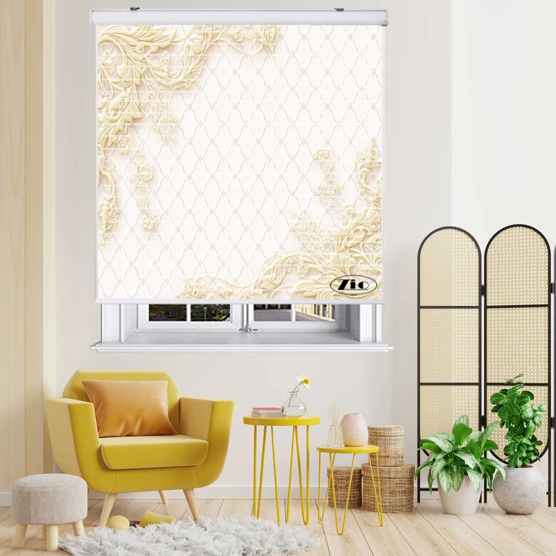 پرده زبرا زیو مدل سیلوئت کد 3D1182 سایز 150x150 سانتی متر