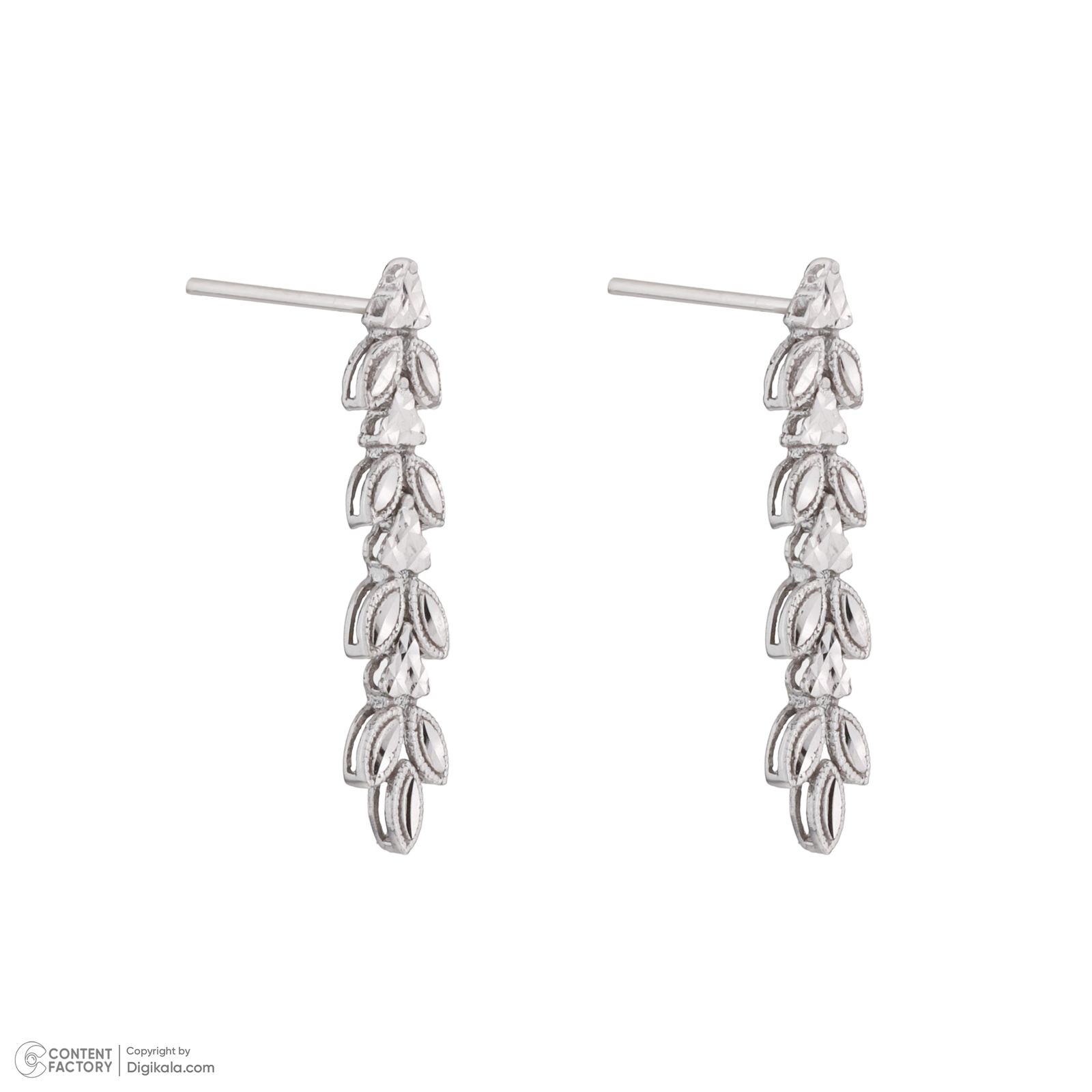 نیم ست طلا کم اجرت 18 عیار زنانه گلدم مدل H-390003 -  - 4