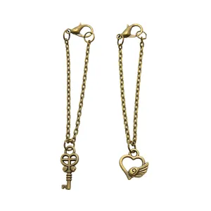 آویز ساعت زنانه دلنار گالری مدل کلید و قلب مجموعه 2 عددی