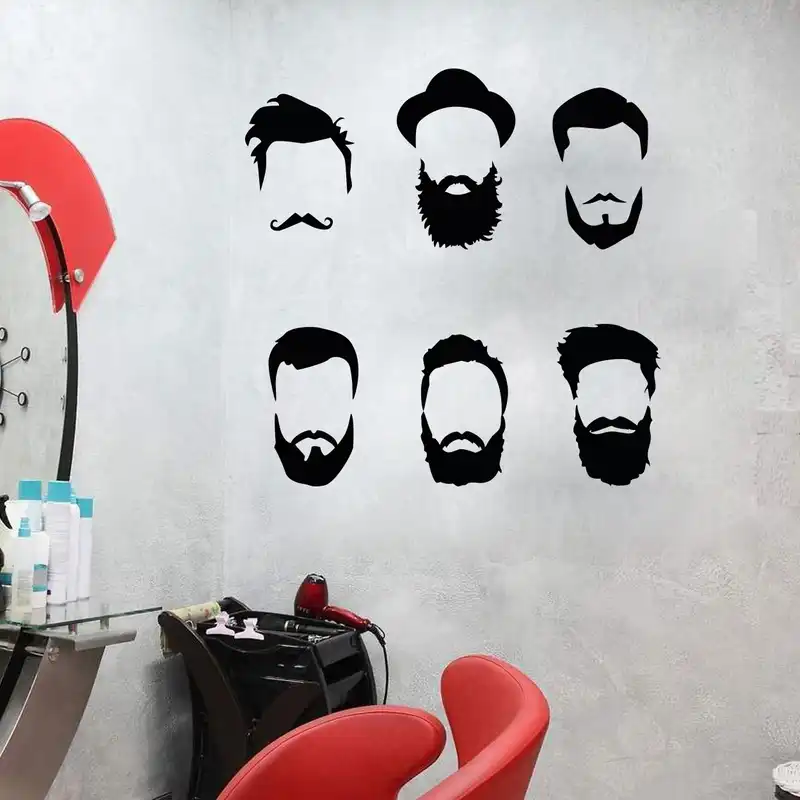 استیکر دیواری باروچین مدل آرایشگاه کد 4100