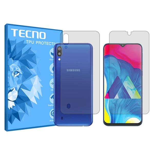 محافظ صفحه نمایش شفاف تکنو مدل HyGEL مناسب برای گوشی موبایل سامسونگ Galaxy M10 به همراه محافظ پشت گوشی 