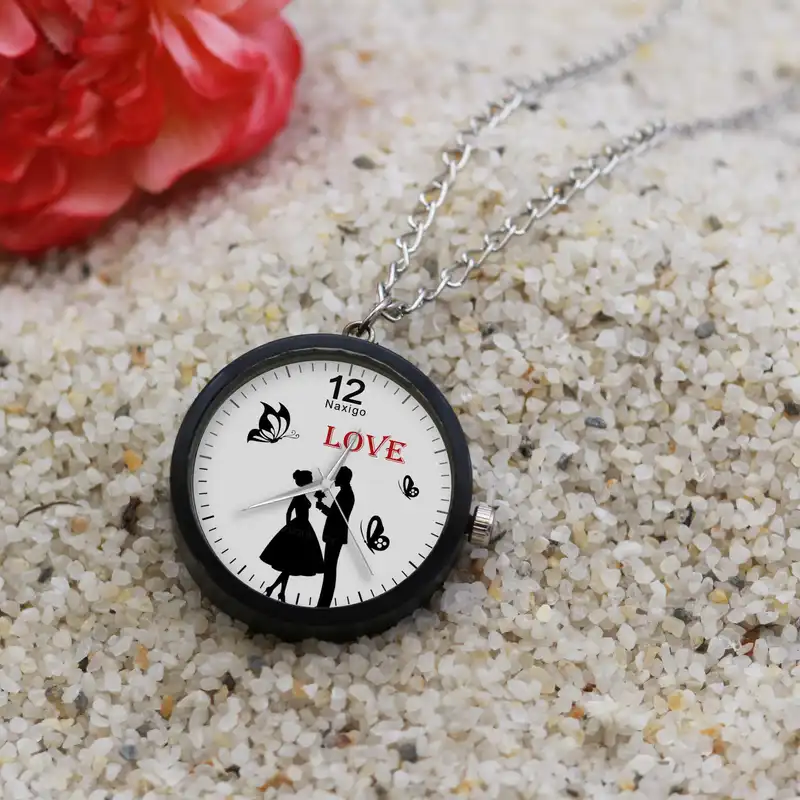 ساعت گردنبندی عقربه ای ناکسیگو مدل عاشقانه کد NF12860