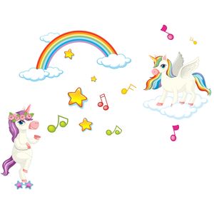 نقد و بررسی استیکر دیواری کودک طرح cute unicor توسط خریداران