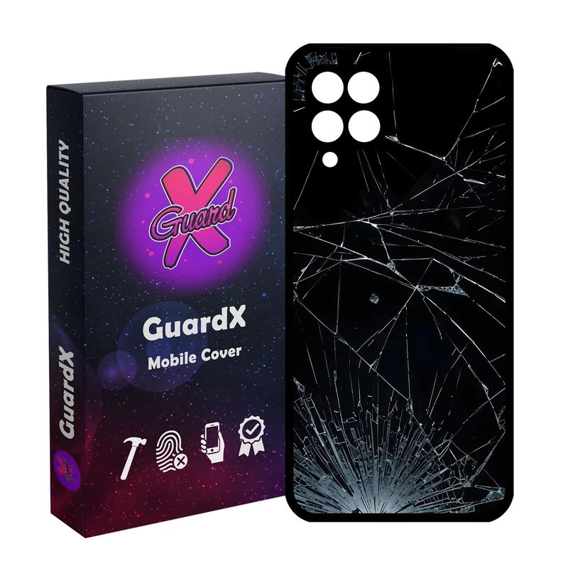 کاور گارد ایکس طرح شیشه شکسته مدل Glass10831 مناسب برای گوشی موبایل سامسونگ Galaxy A12/M12/F12