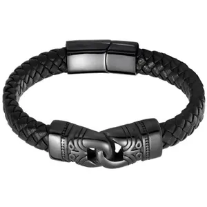 دستبند مردانه گالری گوهرسنگ مدل چرمی کد OT_262