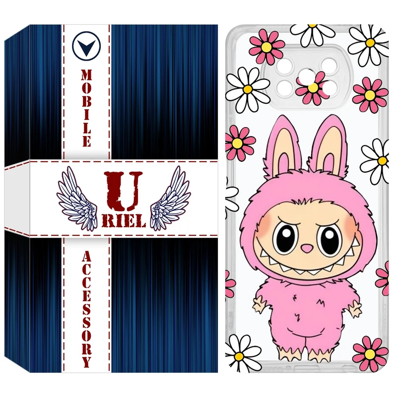 کاور یوریل قاب مدل Clear کد 106 طرح لبوبو Labubu مناسب برای گوشی موبایل شیائومی Poco X3 / X3 Pro / X3 NFC