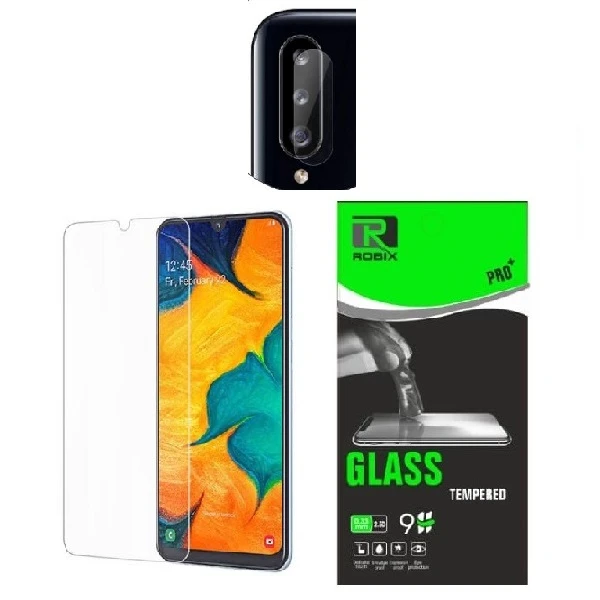 محافظ صفحه نمایش روبیکس مدل SA-A20s مناسب برای گوشی موبایل سامسونگ Galaxy A20s به همراه محافظ لنز دوربین