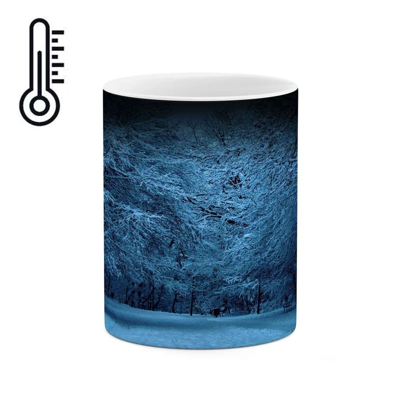 ماگ حرارتی کاکتی مدل منظره برفی کد mgh15032