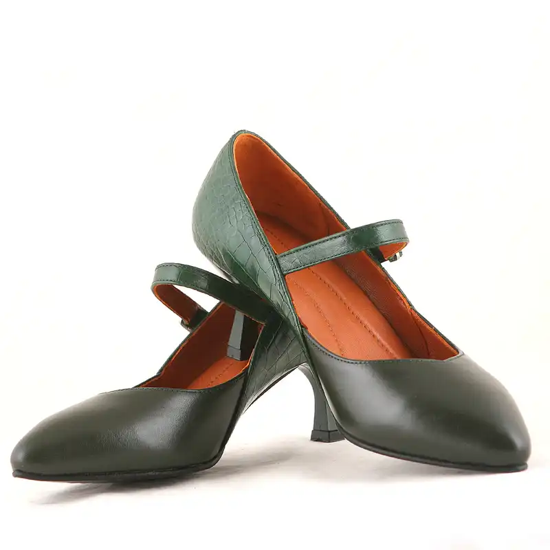 کفش زنانه چرم یلسان مدل اولویا کد PRM-603-sbz