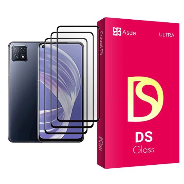 محافظ صفحه نمایش آسدا مدل DS Glass MIX003 مناسب برای گوشی موبایل اوپو A73 5G بسته سه عددی