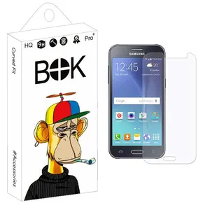 محافظ صفحه نمایش شیشه ای بوک مدل Transparent مناسب برای گوشی موبایل سامسونگ Galaxy J2