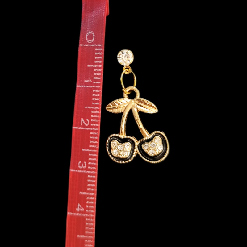 گوشواره زنانه مدل آلبالو نگینی