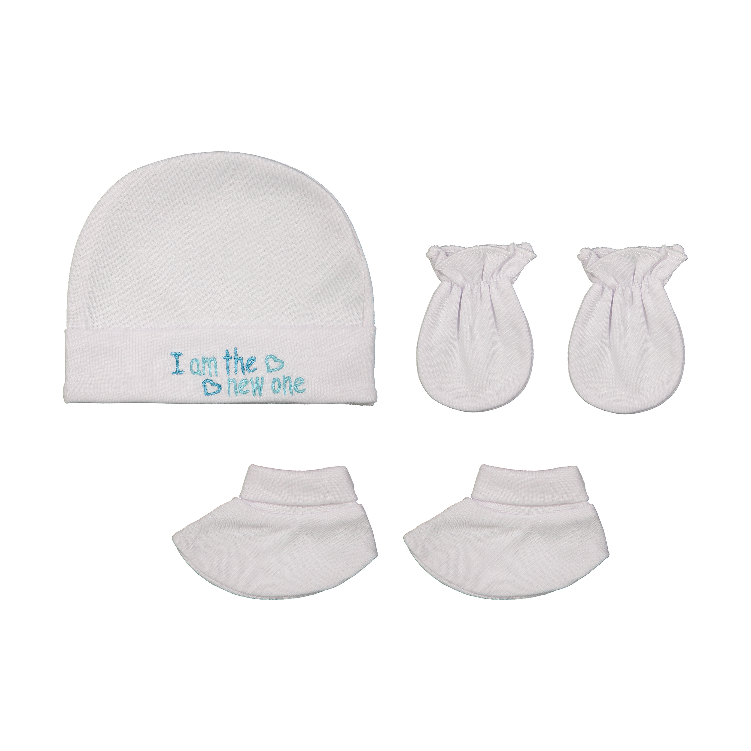 ست کلاه و دستکش و پاپوش نوزادی پاپو مدل new one 343