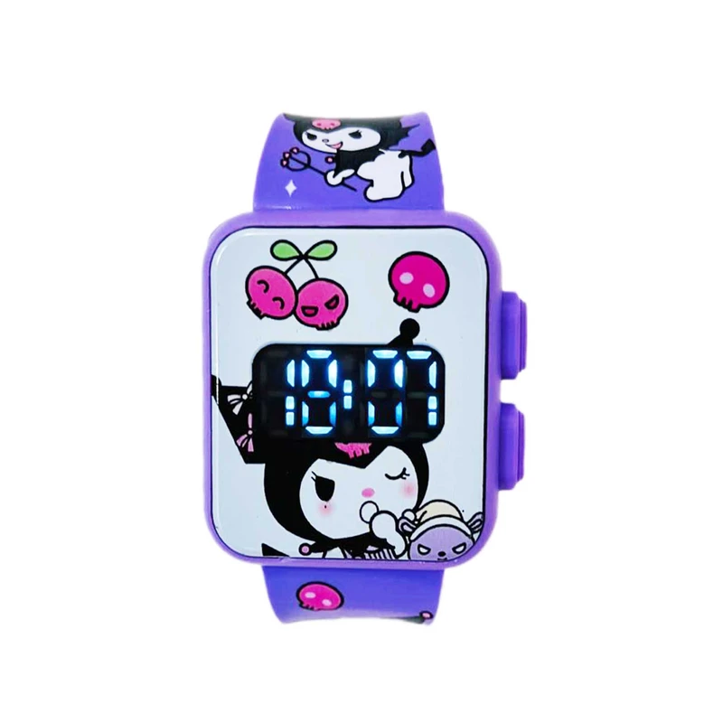 ساعت مچی دیجیتال دخترانه مدل کرومی عروسکی همراه آویز مجموعه 2 عددی