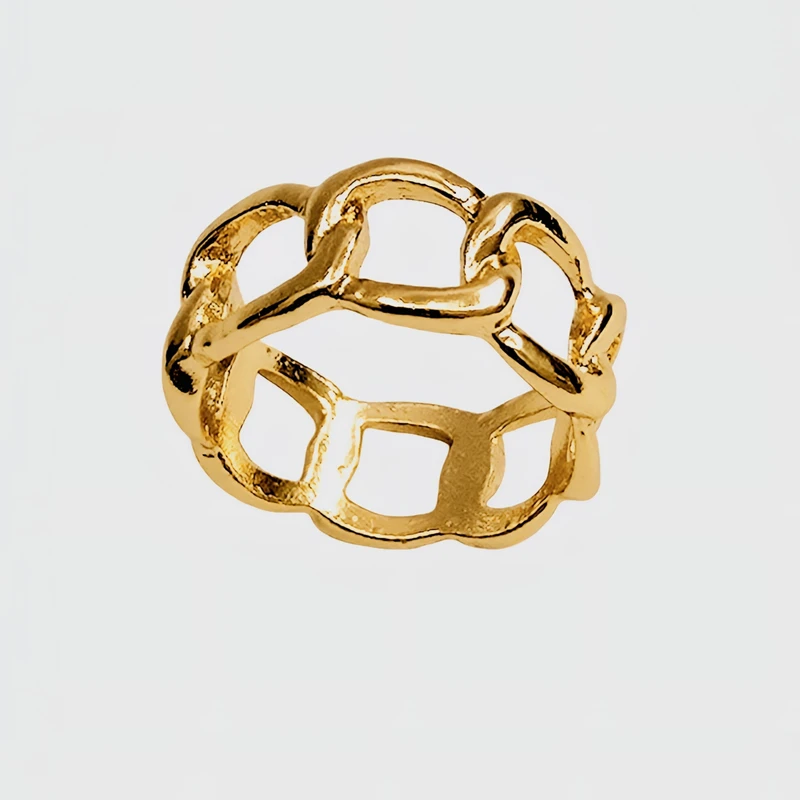 انگشتر زنانه مدل اب کاری طلا