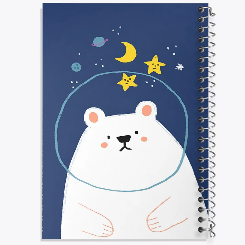 دفتر مشق 50 برگ خندالو طرح خرس بامزه کد N2750