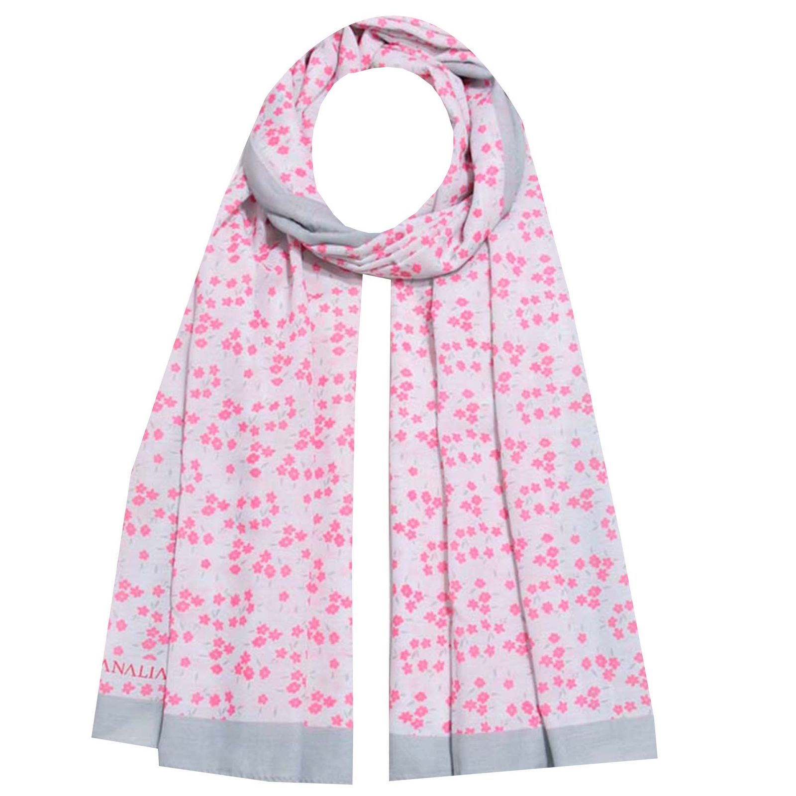 شال زنانه مدل خنک تابستانه طرح گل کد 7062 -  - 1