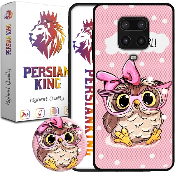 کاور پرشین کینگ مدل its girl 21 مناسب برای گوشی موبایل شیائومی Redmi Note 9S / Note 9 Pro / Note 9 Pro Max به همراه پایه نگهدارنده