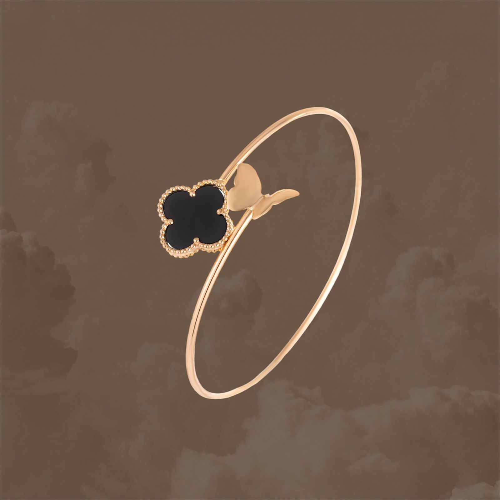 دستبند طلا 18 عیار زنانه مدل DGBA14-27d طرح پروانه - - 2