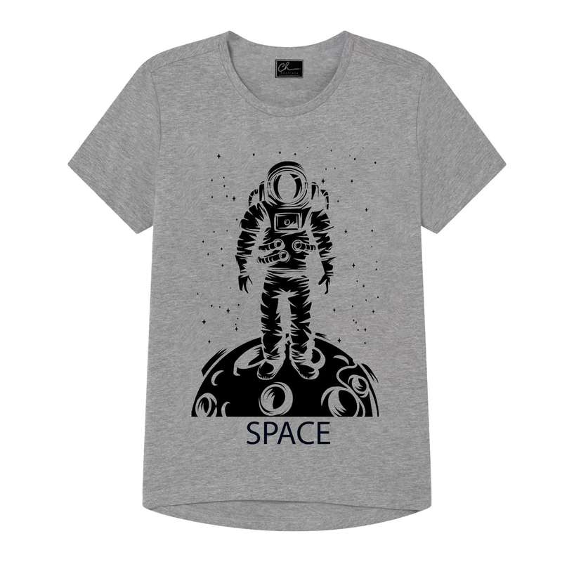 تی شرت پسرانه مدل SPACE کد J54 رنگ طوسی