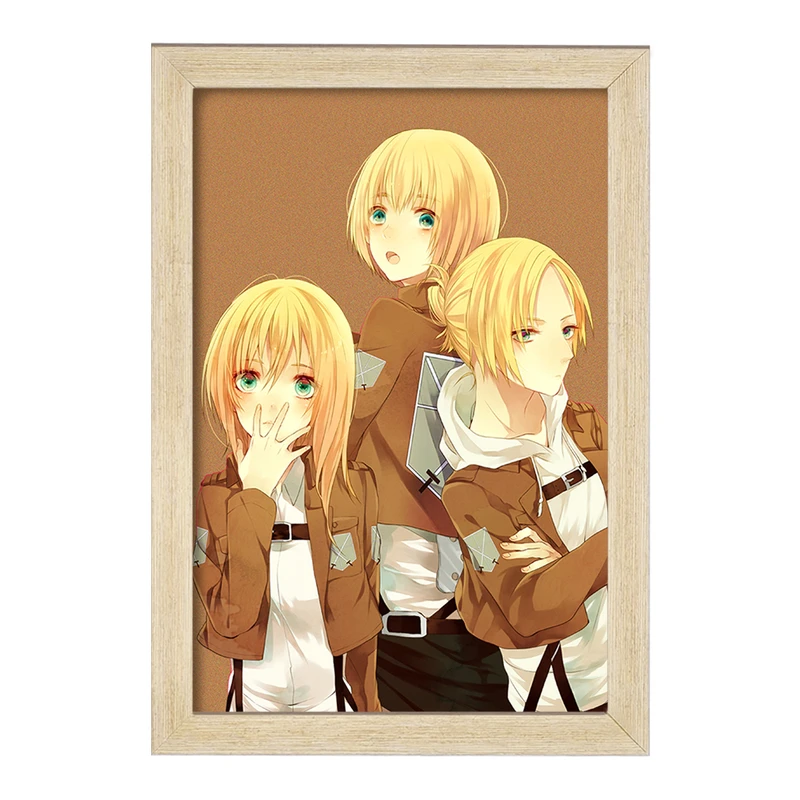 تابلو خندالو مدل هیستوریا و ارمین و آنی انیمه اتک آن تایتان Attack on Titan  کد 11056