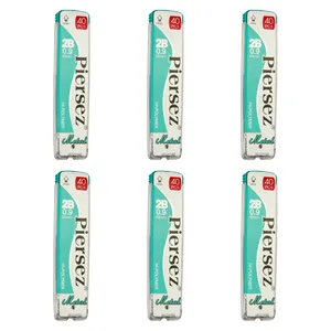 نوک مداد نوکی 2B پییرسز کد PZB0130 مدل متال قطر 0.9 میل متر بسته 6 عددی