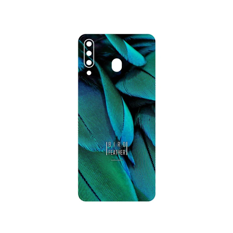 برچسب پوششی ماهوت مدل Green Feather مناسب برای گوشی موبایل سامسونگ Galaxy M30